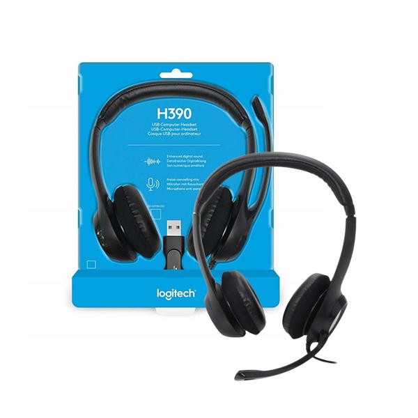 Logitech H390 USB Stereo Headset with microphone